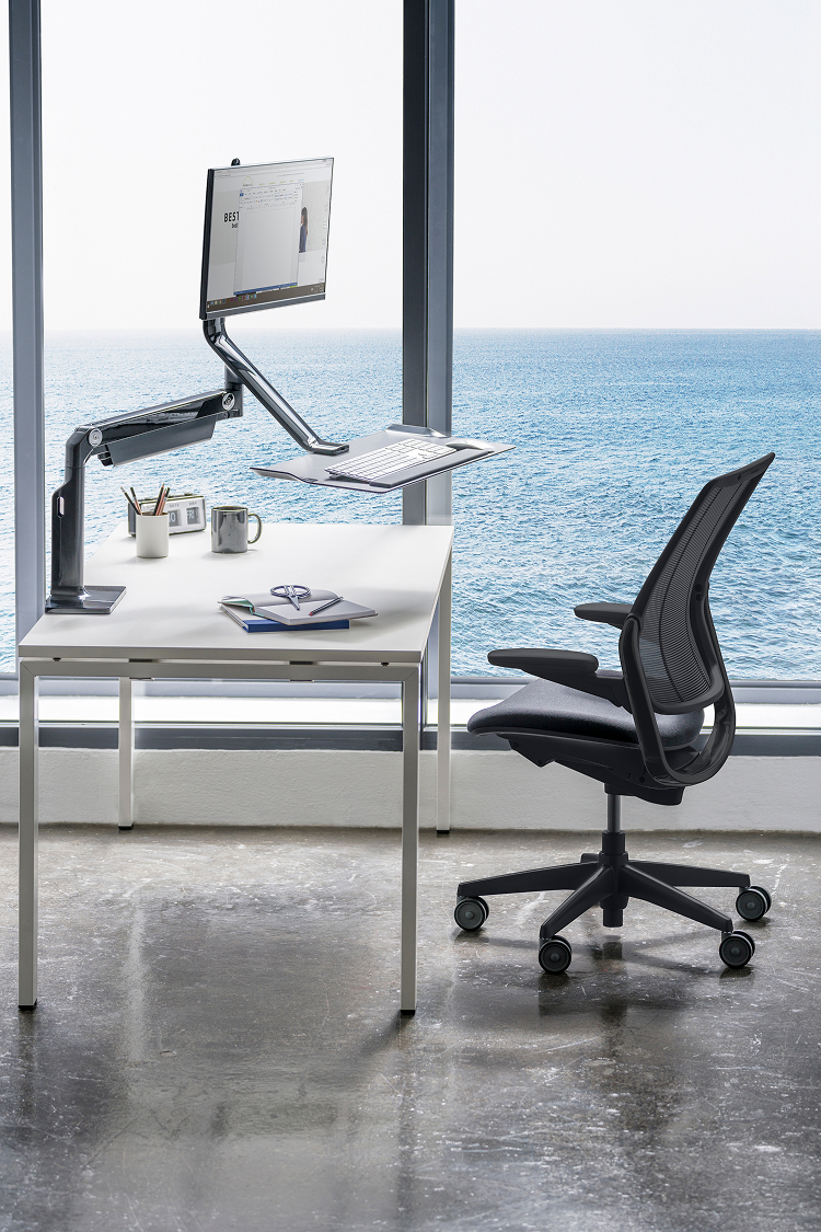 Humanscale Smart Ocean office chair in the office.